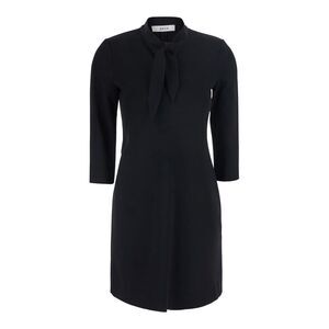 Jucca Women Black Dress With Knot Detail On The Front In Tech Fabric For Women